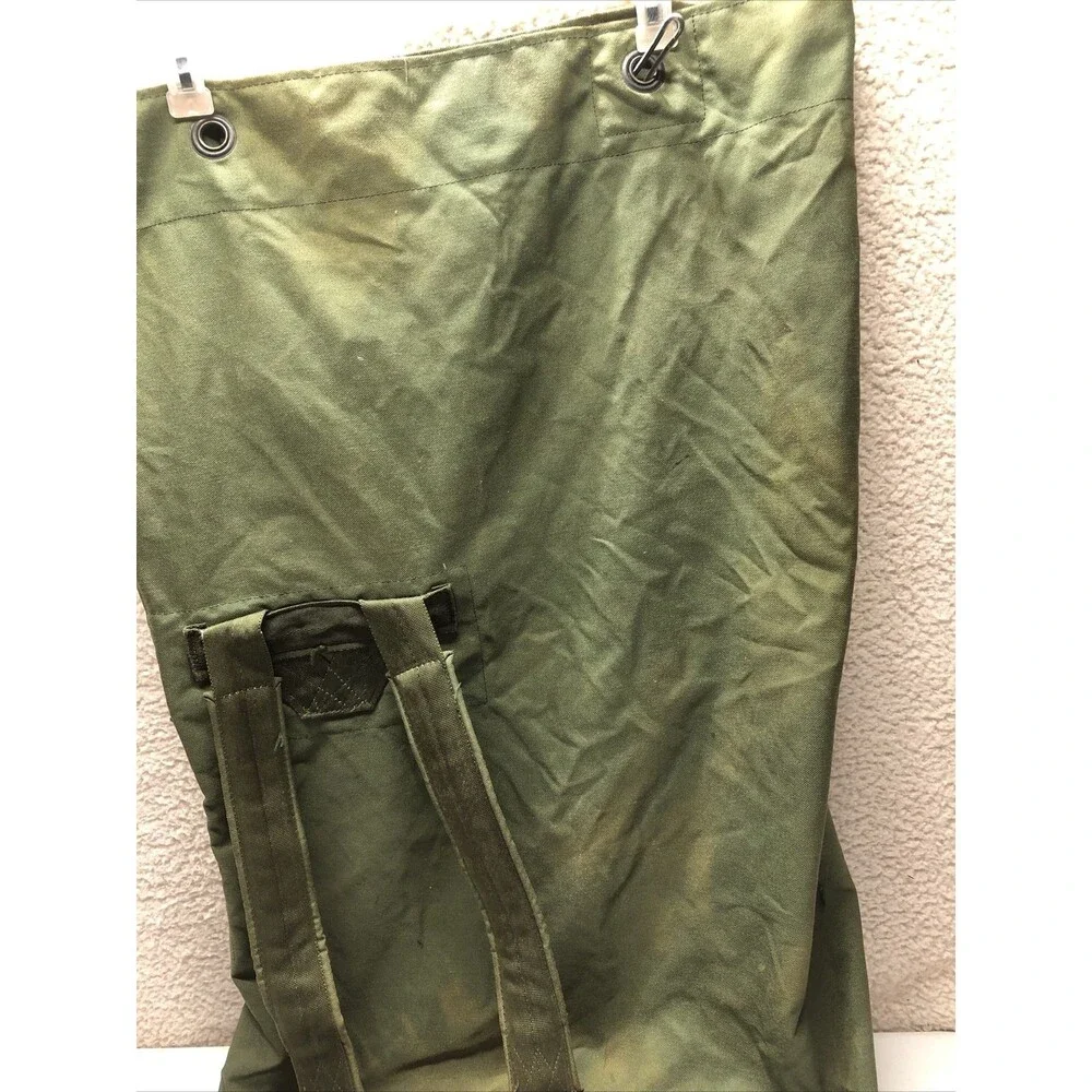 US Military Duffel Bag OD Nylon Type II with 2 Straps Cargo Backpack